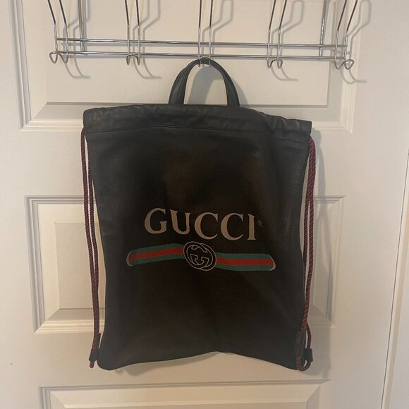 Gucci Logo Drawstring Backpack - Picture 2 of 7